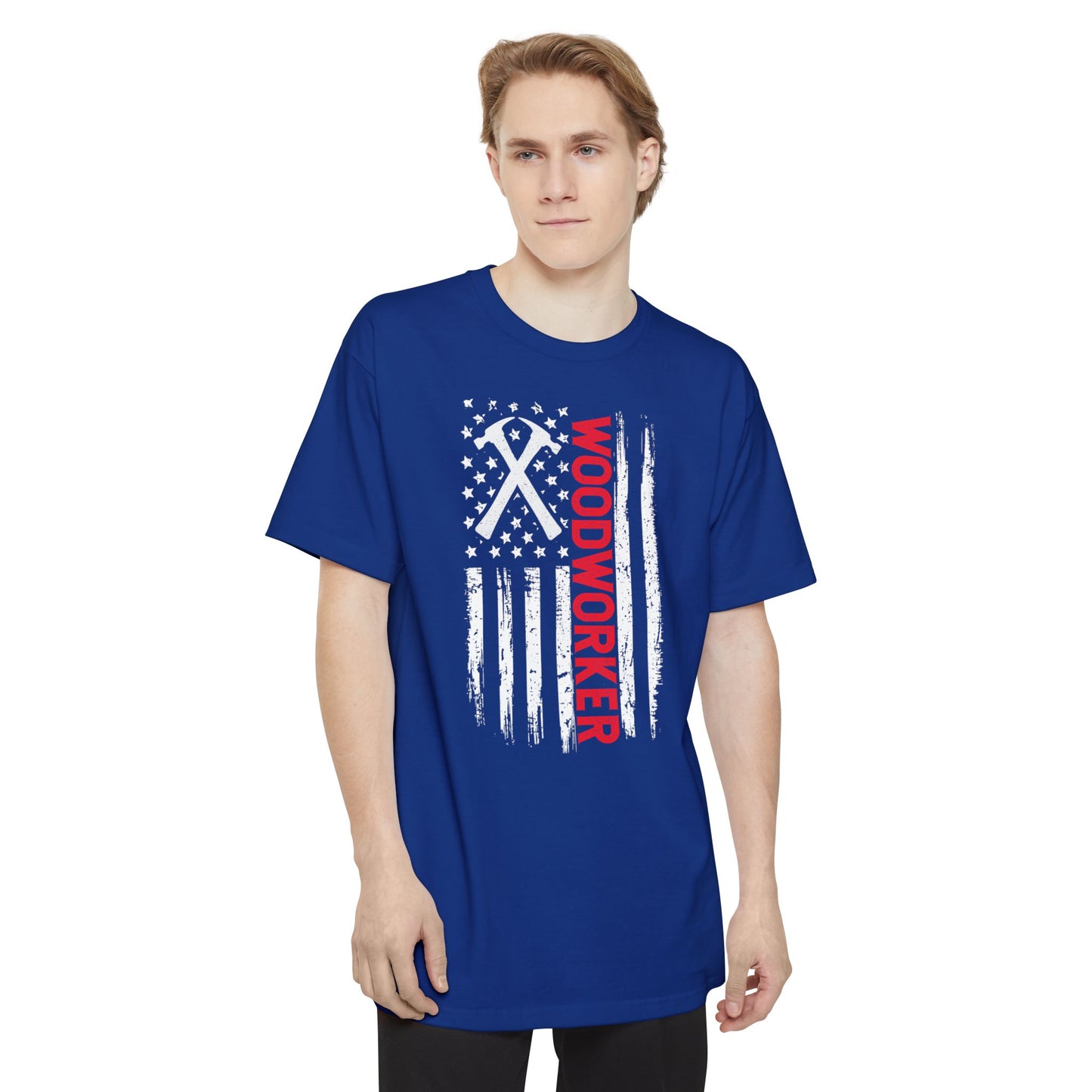 American Flag Woodworker - Unisex Tall Beefy-T