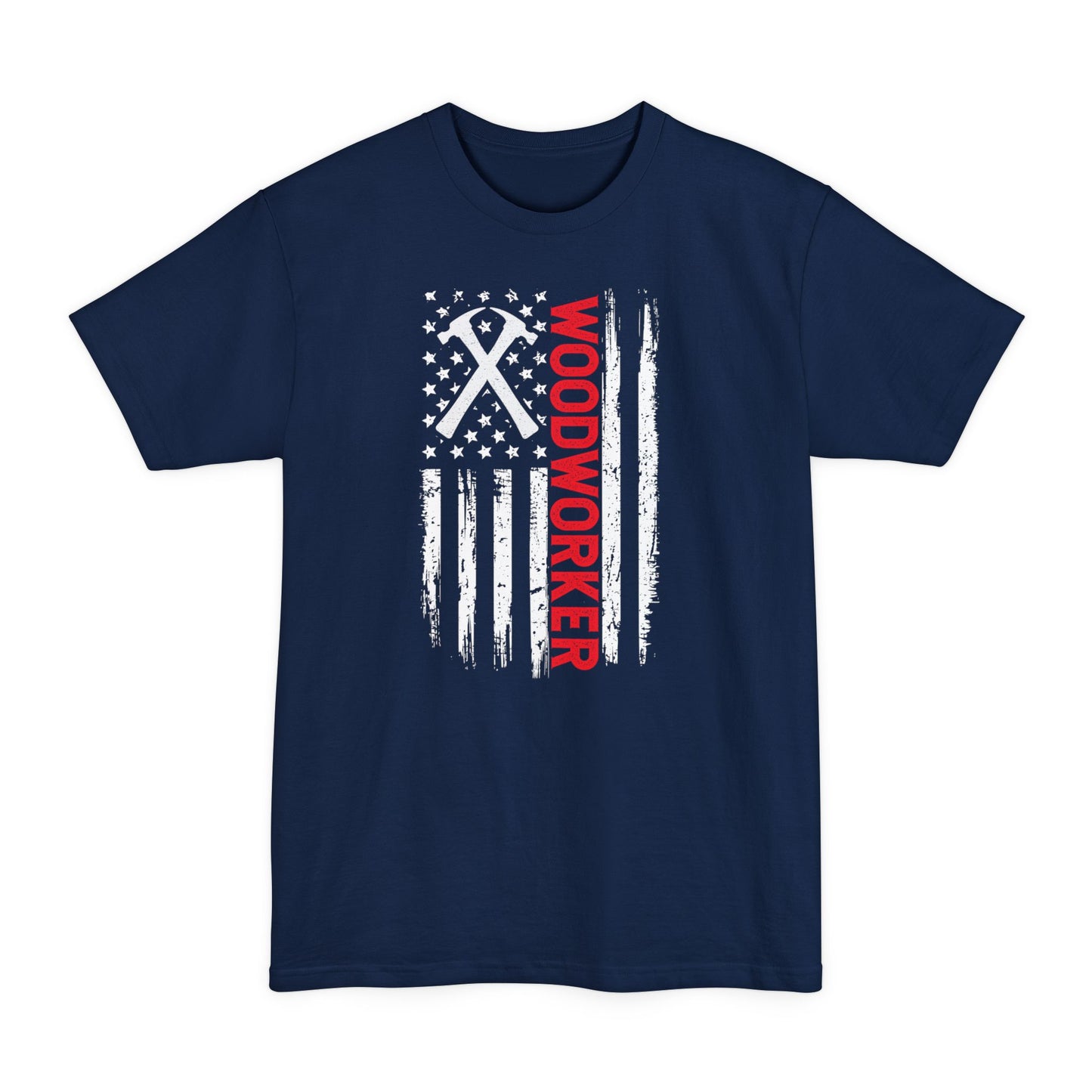 American Flag Woodworker - Unisex Tall Beefy-T