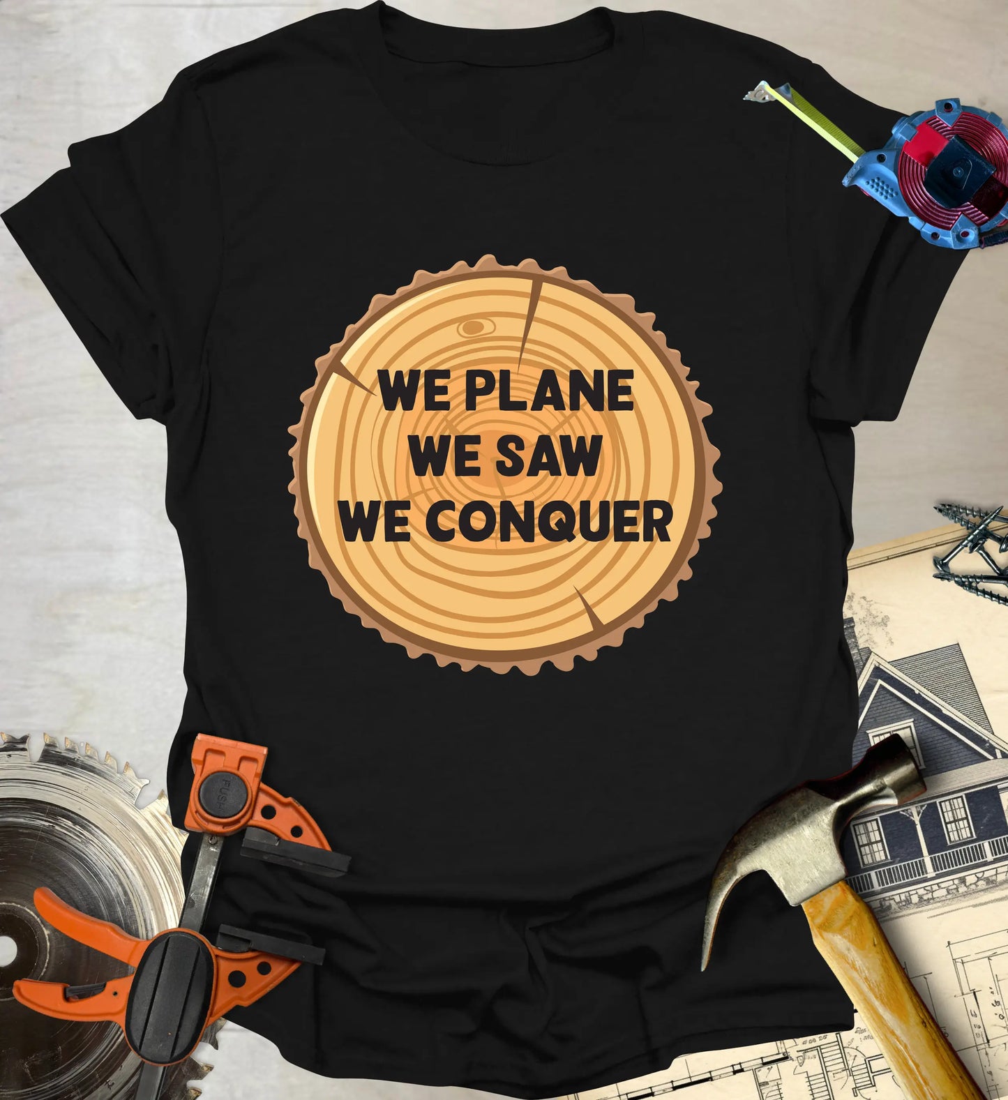 Plane Saw Conquer T-Shirt