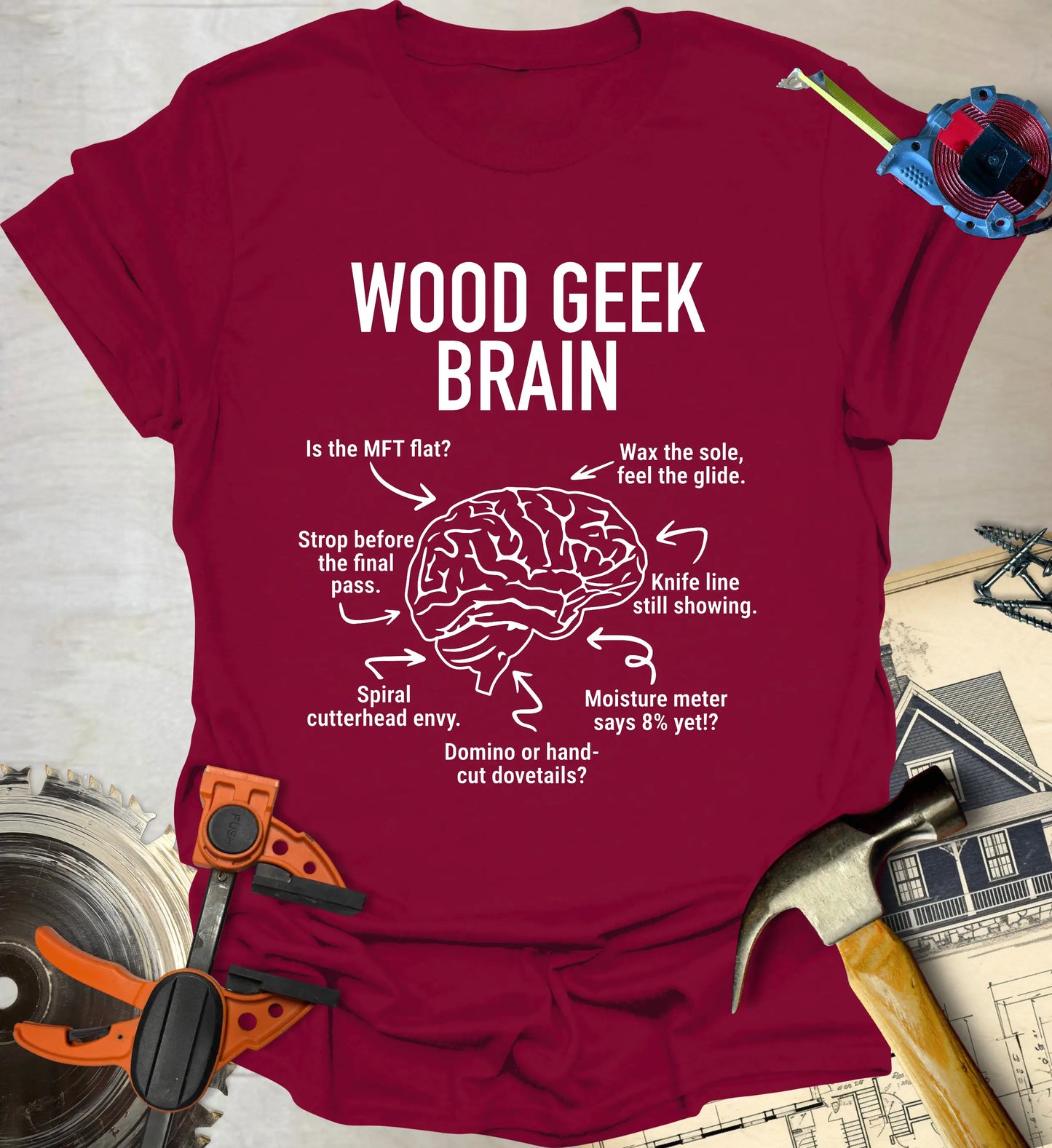 Wood Geek Brain T-Shirt