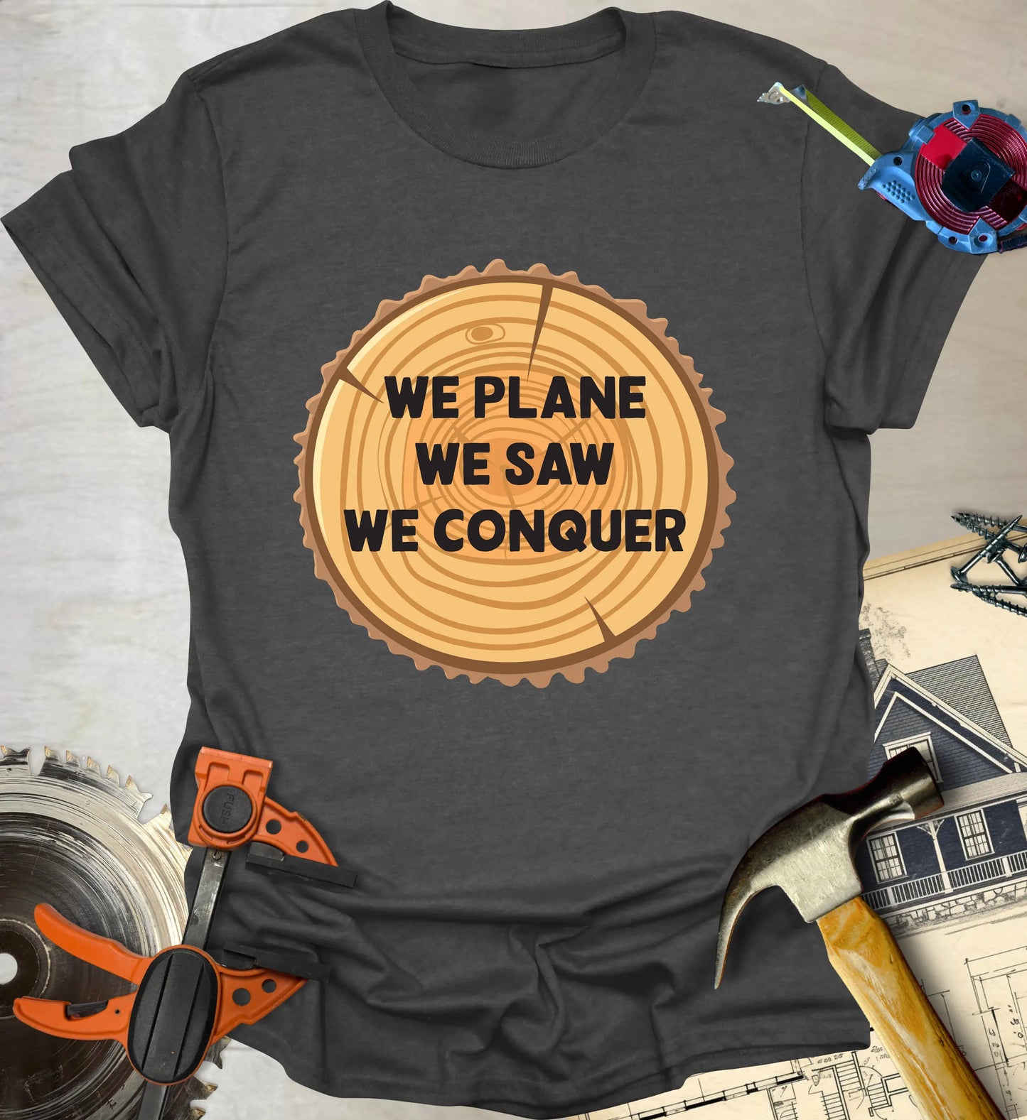 Plane Saw Conquer T-Shirt