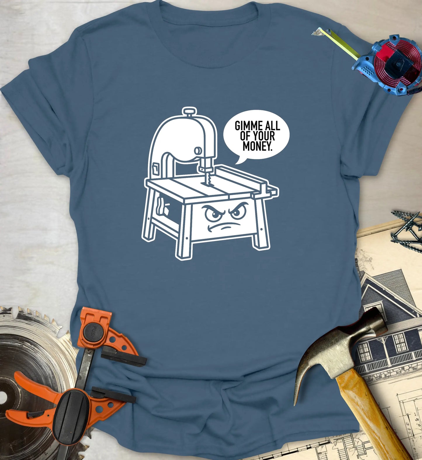 Band Saw Money - Indigo Blue