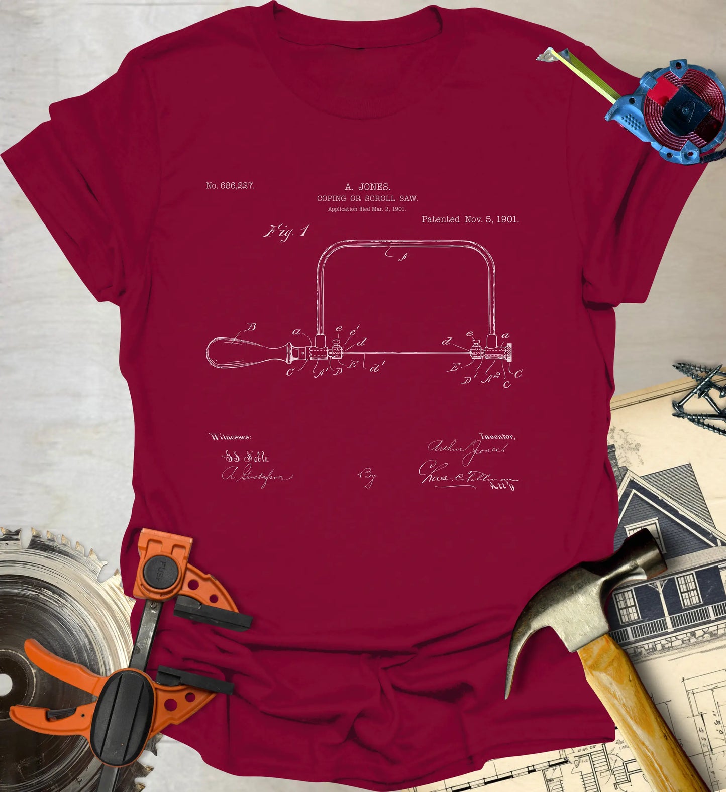 Scroll Saw Patent T-Shirt
