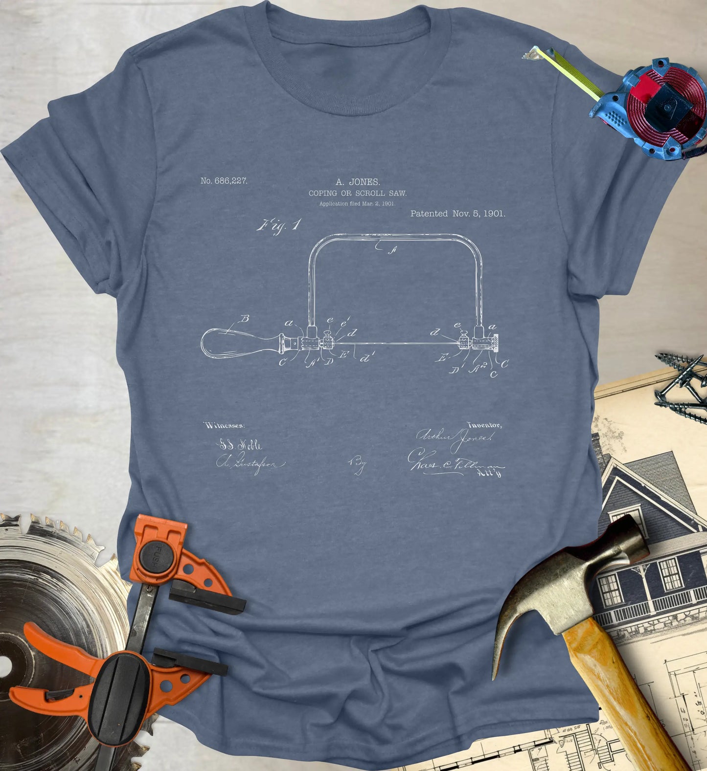 Scroll Saw Patent T-Shirt