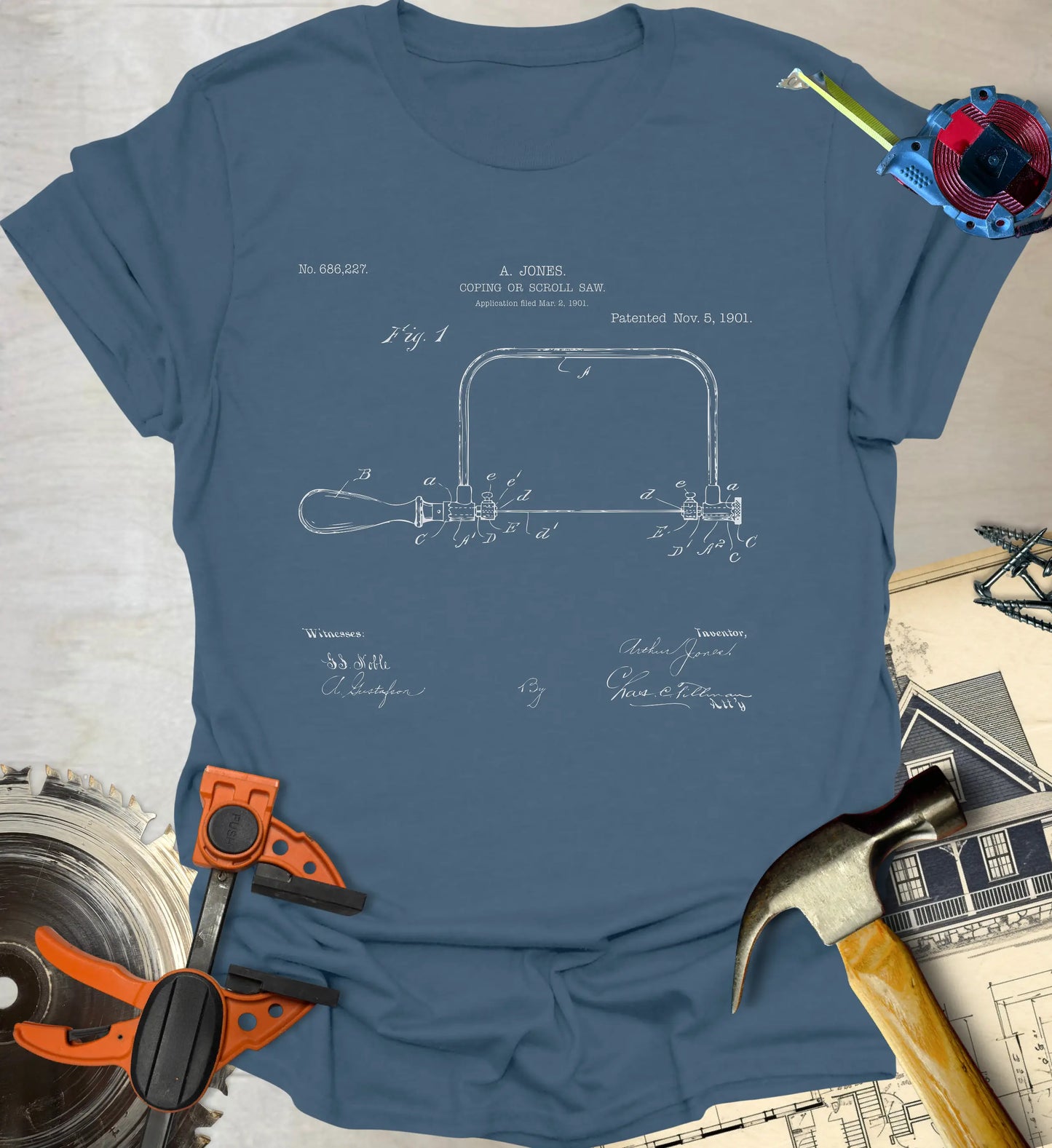 Scroll Saw Patent T-Shirt