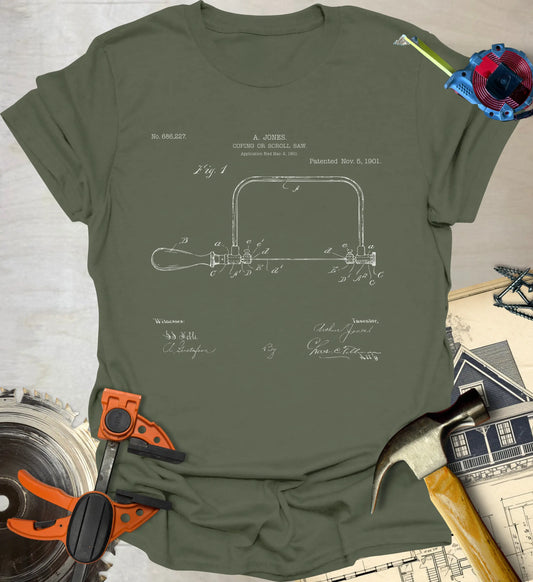Scroll Saw Patent T-Shirt