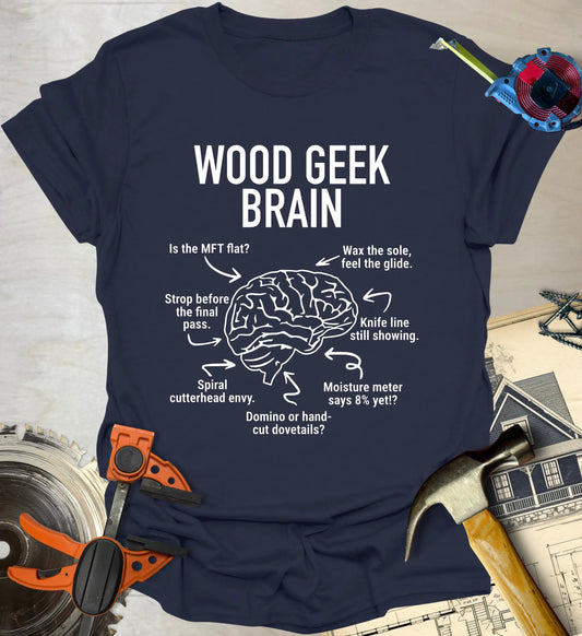Wood Geek Brain T-Shirt