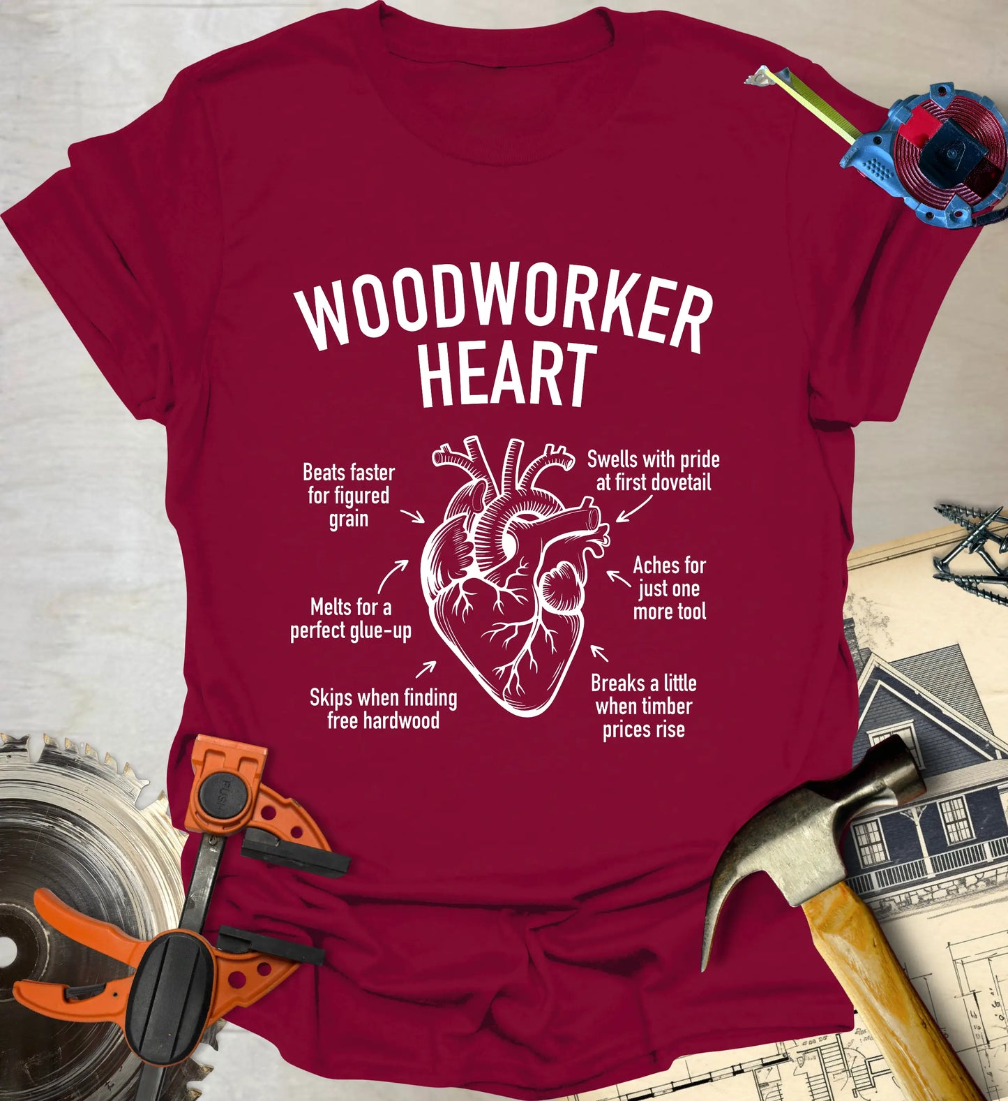 Woodworker Heart T-Shirt