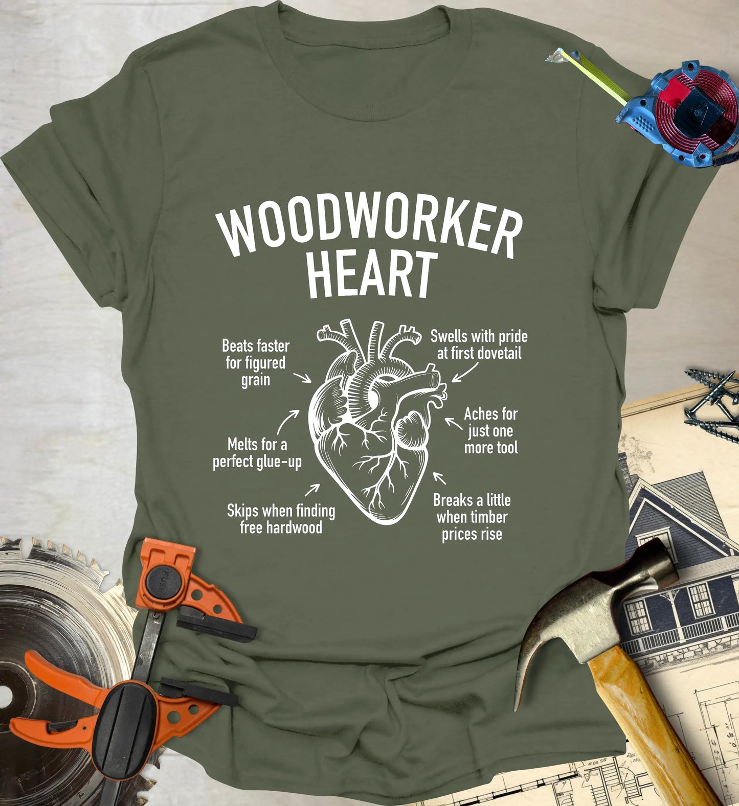 Woodworker Heart T-Shirt