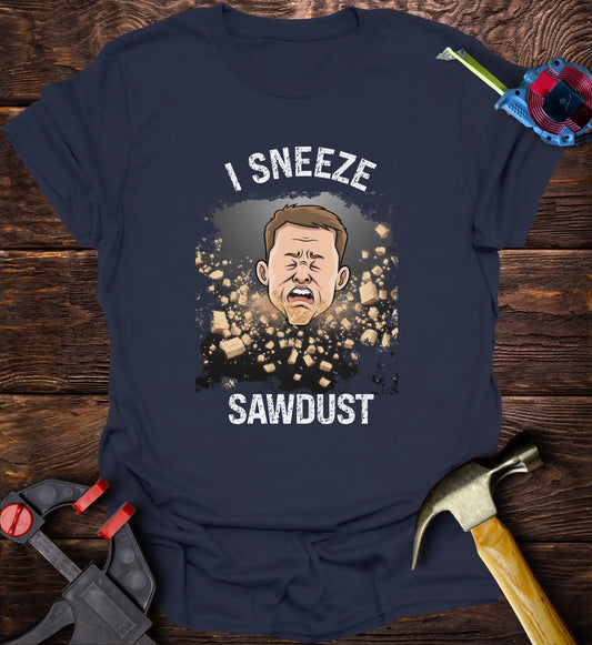 I sneeze sawdust