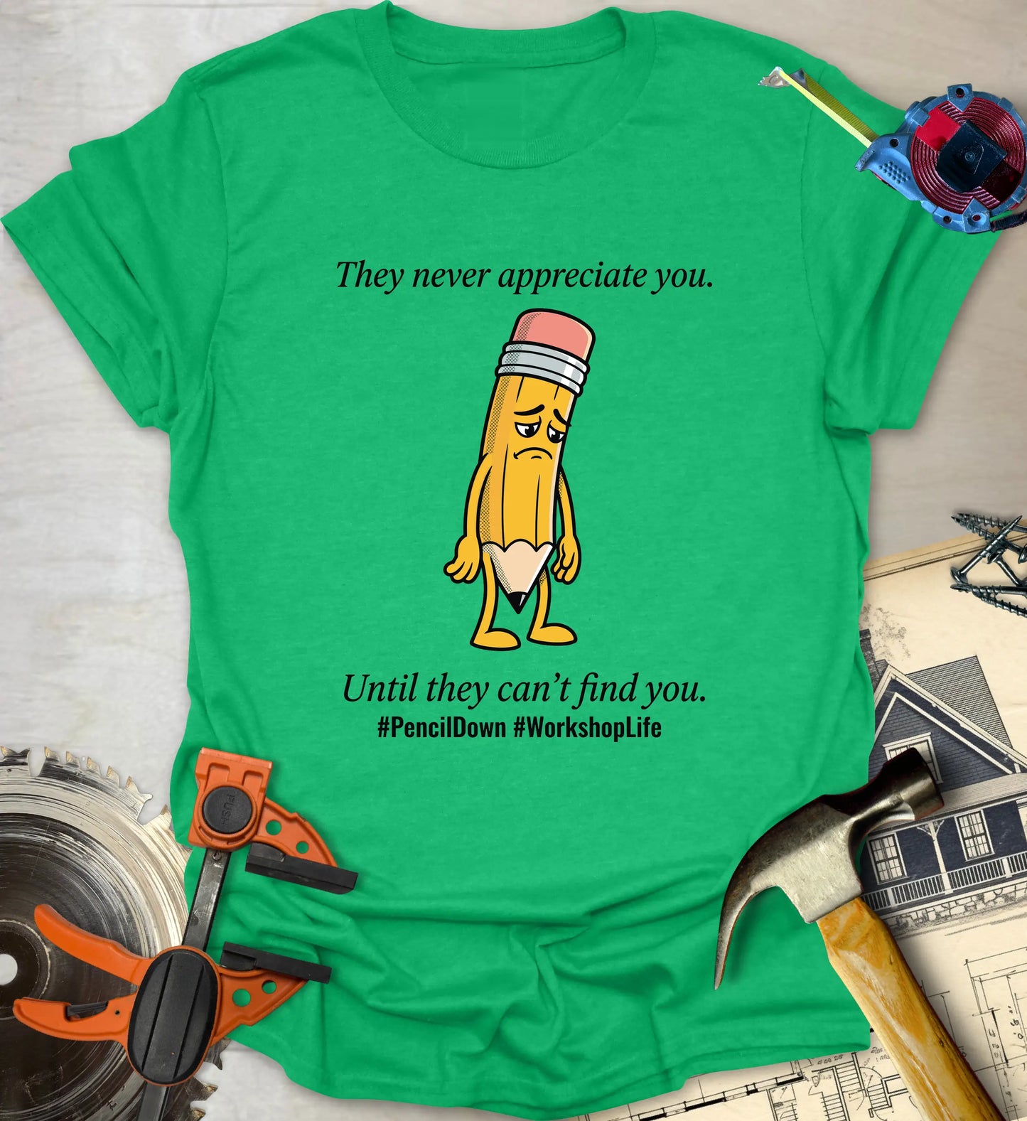 Pencil Down - Heather Irish Green