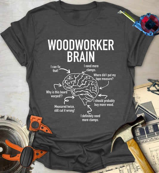Woodworker Brain - Dark Heather