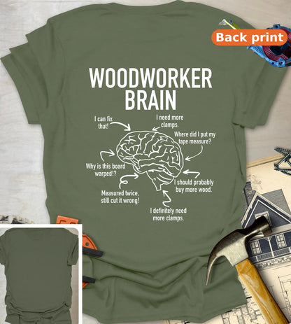 Woodworker Brain - Military Green