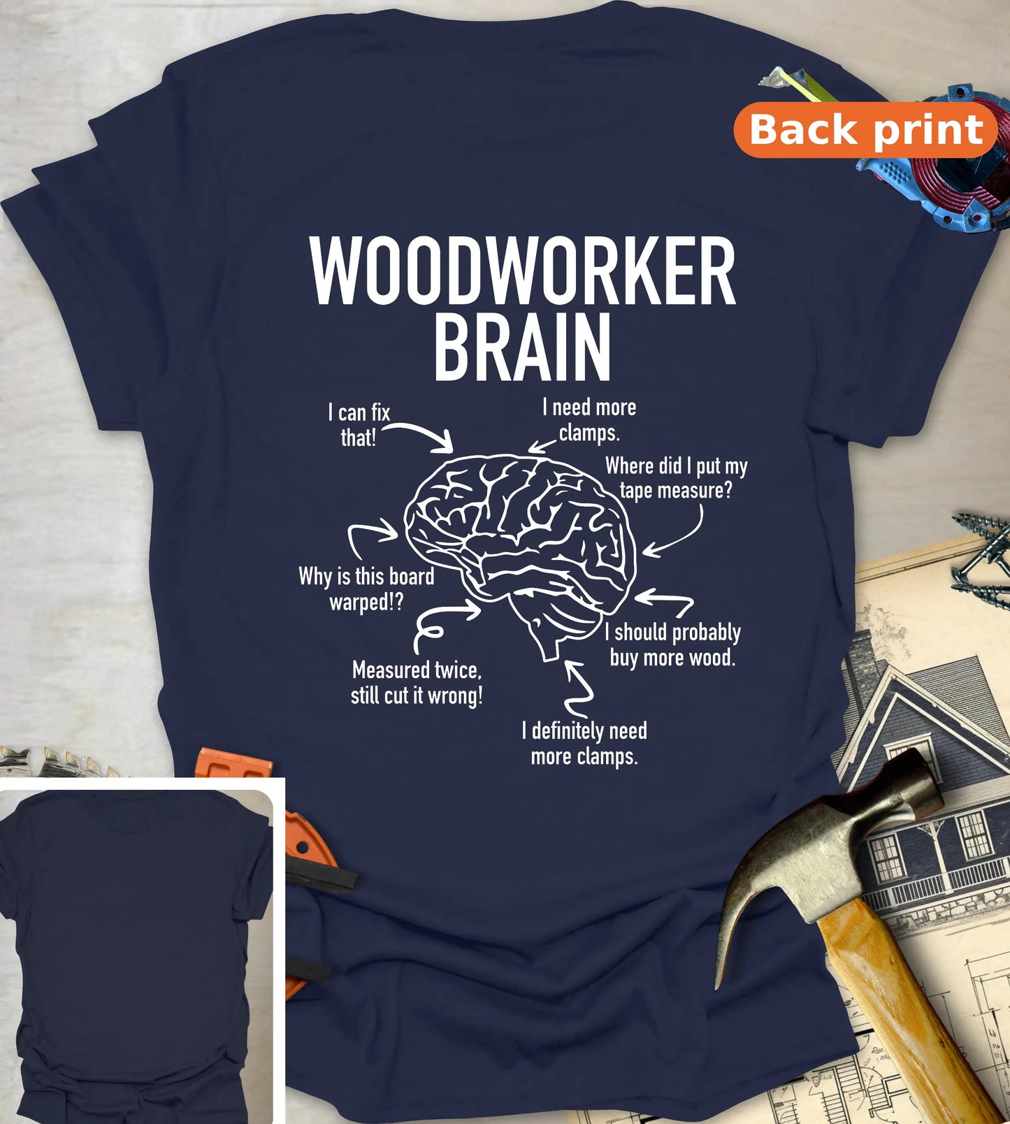 Woodworker Brain - Navy